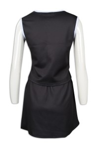 CH194 Make a dress sleeveless cheerleading uniform Fashion cheerleading uniform suit Cheerleading uniform manufacturer glee cheerios uniform  elite cheer uniforms  sparkly cheer uniforms back view